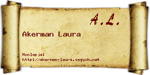 Akerman Laura névjegykártya